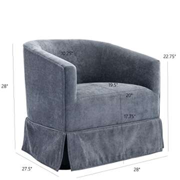 Locus Bono Swivel Accent Chair - Modern Comfortable Design