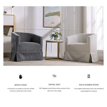 Locus Bono Swivel Accent Chair - Modern Comfortable Design