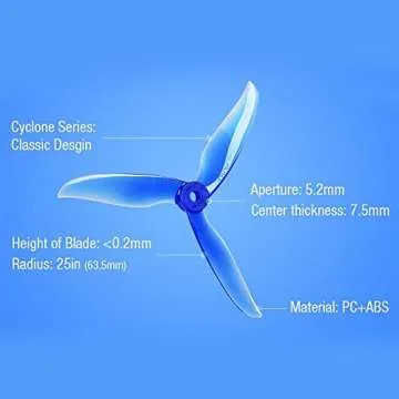 16pcs DALPROP T5045C 5045 5 Inch 3-Blades CW CCW Tri-Blade Propeller, Best Match for 200 210 230 250 FPV Racing Drone Quadcopter Frame Kit(4pcs Black, 8pcs Red,4pcsBlue)