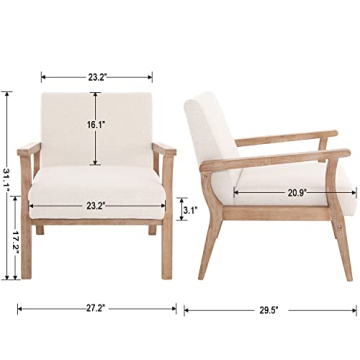 RIVOVA Mid Century Modern Accent Chair for Your Home