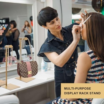 K KAIDIYIN Gold Adjustable Purse Display Stand - Set of 3