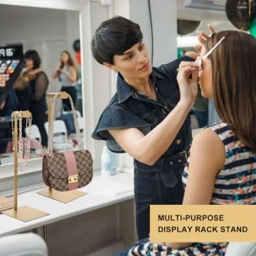 K KAIDIYIN Gold Adjustable Purse Display Stand - Set of 3