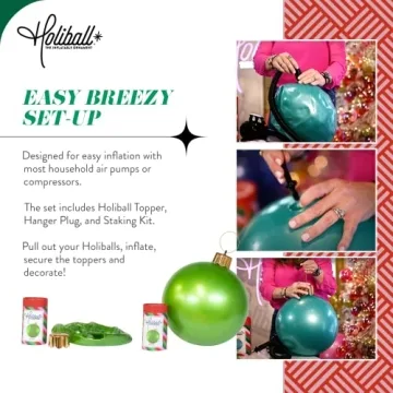 Holiball Inflatable Holiday Ornament Pearl White 18 Inch