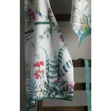 Adjustable Cotton Apron with Center Pocket - 27.5"x31.5"