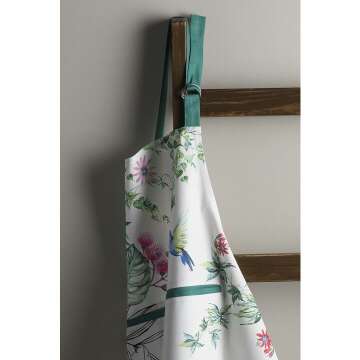 Adjustable Cotton Apron with Center Pocket - 27.5"x31.5"