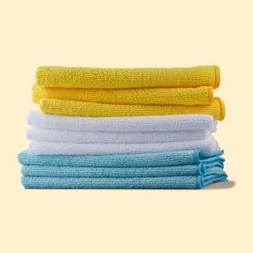 48-Pack Amazon Basics Microfiber Cloths - Durable & Soft