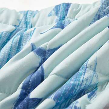 Heritage Club Children’s 40x50 Blue Shark 6 Pounds Warming and Cooling Microfiber Mink Weighted Blanket