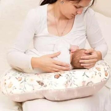 GRSSDER Nursing Pillow Cover, Stretchy Soft Minky Fabric Covers, Fit Most Nursing Support Pillows for Breastfeeding, Comfortable Safe Pillow Cover, Beautiful Stylish Pattern