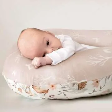 GRSSDER Nursing Pillow Cover, Stretchy Soft Minky Fabric Covers, Fit Most Nursing Support Pillows for Breastfeeding, Comfortable Safe Pillow Cover, Beautiful Stylish Pattern