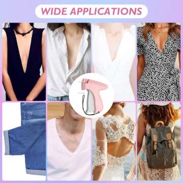 Stitch Gun for Clothes, Stitchy Gun, Tagging Gun for Quick Clothing Fix, Includes 2,000 Black Fasten...