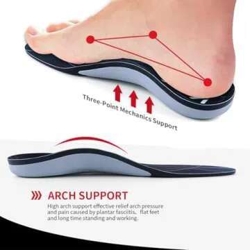(230+ lbs) VALSOLE Plantar Fasciitis Insoles Arch Support Inserts for Women Men,Gel Orthotics Inserts,Heavy Duty Support for Metatarsalgia Heel Pain,Flat Feet,OverPronation,Plantar Fasciitis Relief