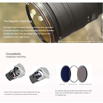 Kase Wolverine Revolution 82mm Pro ND Filter Kit Magnetic Shockproof Tempered Optical Glass w Color Coded Rings inc CPL ND8 ND64 ND1000 Lens Cap & Case