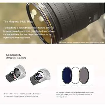 Kase Wolverine Revolution 82mm Pro ND Filter Kit Magnetic Shockproof Tempered Optical Glass w Color Coded Rings inc CPL ND8 ND64 ND1000 Lens Cap & Case