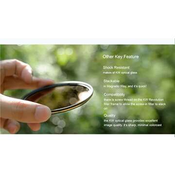 Kase Wolverine Revolution 82mm Pro ND Filter Kit Magnetic Shockproof Tempered Optical Glass w Color Coded Rings inc CPL ND8 ND64 ND1000 Lens Cap & Case