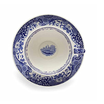 Elegant Spode Blue Italian Teacups and Saucers Set