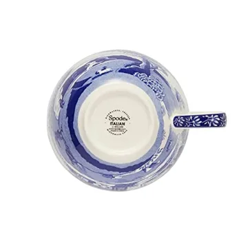 Elegant Spode Blue Italian Teacups and Saucers Set