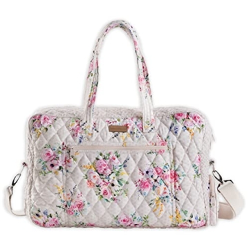Maison d' Hermine Weekend Bag Cotton Quilted Duffel Overnight Luggage Weekender Gym Bag for Gifts Tr...