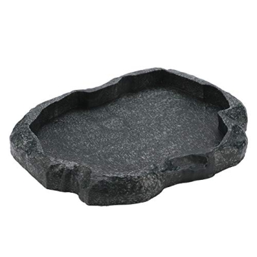 Imitation Rock Design Reptile Water Dish - Stylish & Safe for Small Pets
