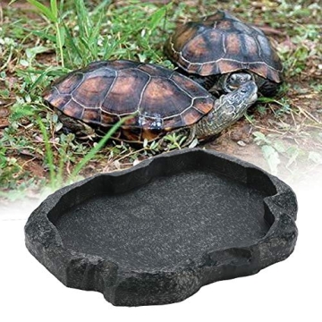 Imitation Rock Design Reptile Water Dish for Small Pets