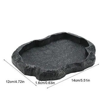 Imitation Rock Design Reptile Water Dish for Small Pets