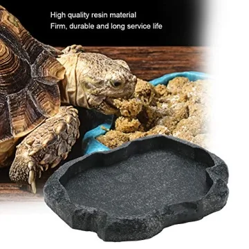 Imitation Rock Design Reptile Water Dish for Small Pets