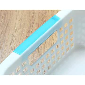 Lawei 8 Pack Colorful Plastic Storage Baskets for Home