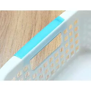 Lawei 8 Pack Colorful Plastic Storage Baskets for Home