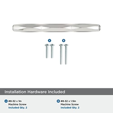 Amerock St. Vincent Polished Nickel Cabinet Pull 3-3/4 inch