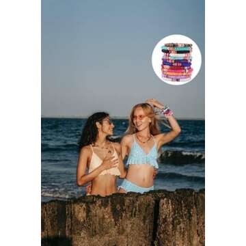 Vibrant HYHONEY 12pcs Preppy Bracelets for Summer Styling