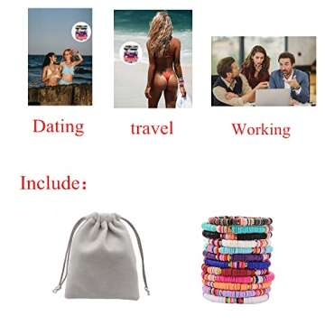 Vibrant HYHONEY 12pcs Preppy Bracelets for Summer Styling