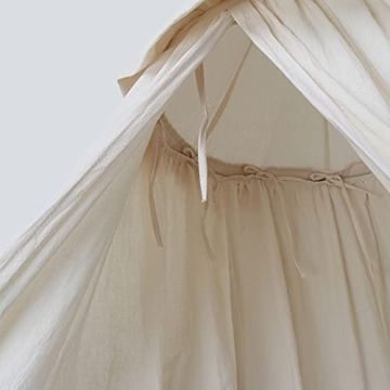 MAMERIA Beige Kids Bed Canopy Cotton Hanging Tent