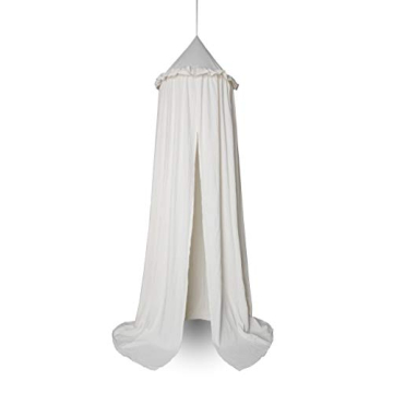 MAMERIA Beige Kids Bed Canopy Cotton Hanging Tent