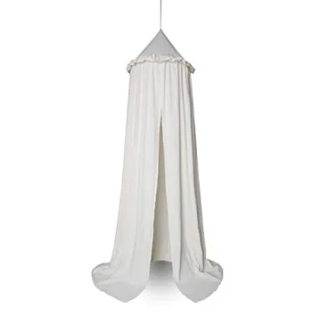 MAMERIA Beige Kids Bed Canopy Cotton Hanging Tent