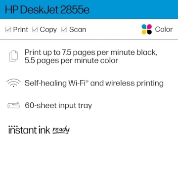 HP DeskJet 2855e Printer with 3 Months Ink Included
