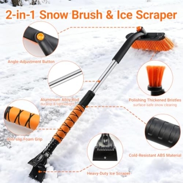 WeenthAvenue Extendable Snow Brush and Ice Scraper