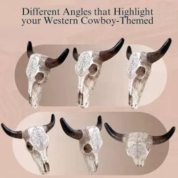 BestGiftEver Rustic Bull Head Wall Art for Home Decor