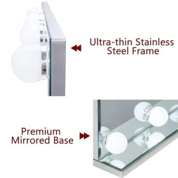 Hollywood Vanity Mirror with Dimmable Lights and Color Modes