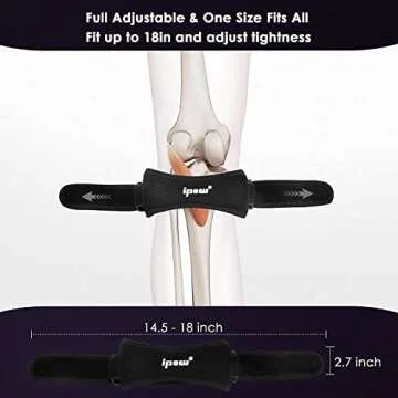 IPOW Adjustable Knee Pain Relief Brace for Sports & Daily Use