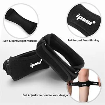 IPOW Adjustable Knee Pain Relief Brace for Sports & Daily Use
