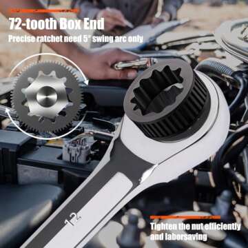 Egofine 18pc Ratcheting Wrench Set for Easy Repairs