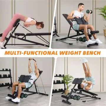 OPPSDECOR Adjustable 900LBS Weight Bench for All Workouts