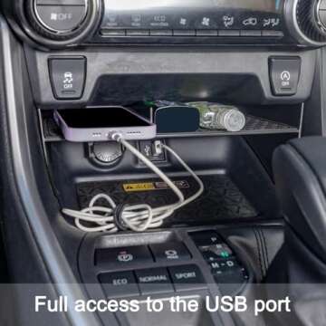 JDMCAR Center Console Organizer Compatible with Toyota RAV4 2019-2025 and 2021-2025 RAV-4 Prime, ABS Material Insert Tray Gear Shift Secondary Storage Box