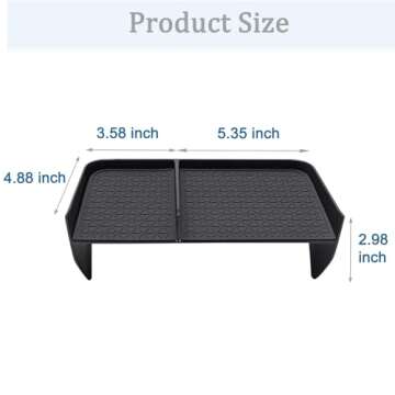 JDMCAR Center Console Organizer Compatible with Toyota RAV4 2019-2025 and 2021-2025 RAV-4 Prime, ABS Material Insert Tray Gear Shift Secondary Storage Box