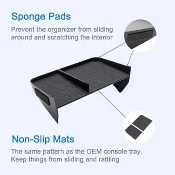 JDMCAR Center Console Organizer Compatible with Toyota RAV4 2019-2025 and 2021-2025 RAV-4 Prime, ABS Material Insert Tray Gear Shift Secondary Storage Box