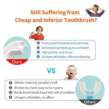 YOTEE U-Shaped Toothbrush for Kids - Fun & Effective