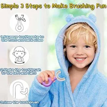 YOTEE U-Shaped Toothbrush for Kids - Fun & Effective