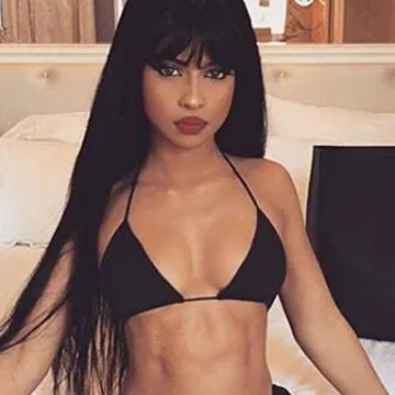 9A Brazilian Lace Front Wig Glueless With Bang 16inch