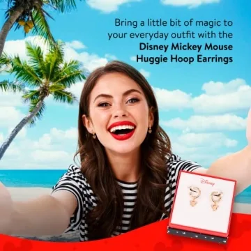 Charming Disney Mickey Mouse Earrings in Gift Box