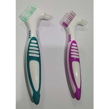 Gus Craft 2-Pack Denture Cleaning Brush Set for Effective Care