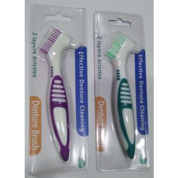 Gus Craft 2-Pack Denture Cleaning Brush Set for Effective Care